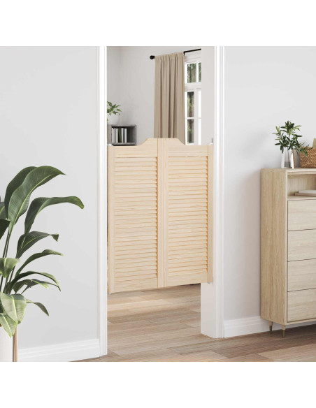 Porte Swing 2 pcs Naturale Legno Massello di Pino