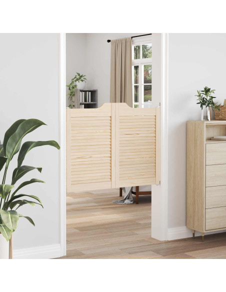 Porte Swing 2 pcs Naturale Legno Massello di Pino