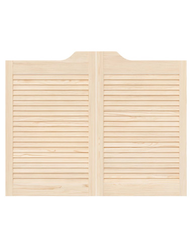 Porte Swing 2 pcs Naturale Legno Massello di Pino