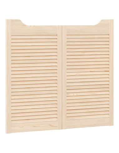 Porte Swing 2 pcs Naturale Legno Massello di Pino