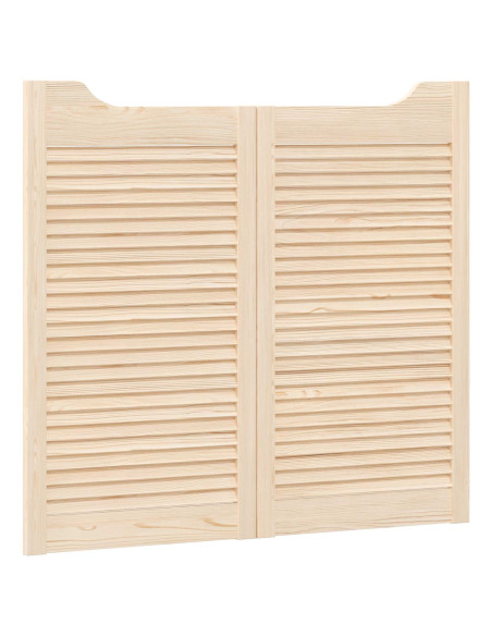 Porte Swing 2 pcs Naturale Legno Massello di Pino