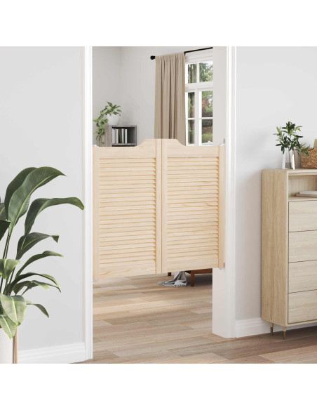 Porte Swing 2 pcs Naturale Legno Massello di Pino