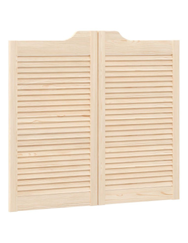 Porte Swing 2 pcs Naturale Legno Massello di Pino