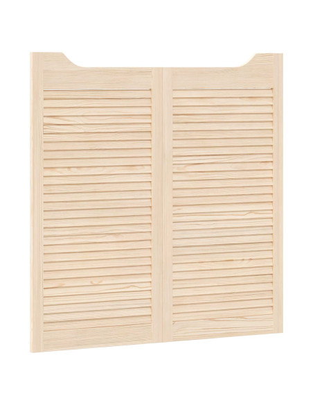 Porte Swing 2 pcs Naturale Legno Massello di Pino