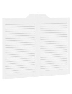 Porte Swing Bianco 80 x 50 cm Legno Massello di Pino 2