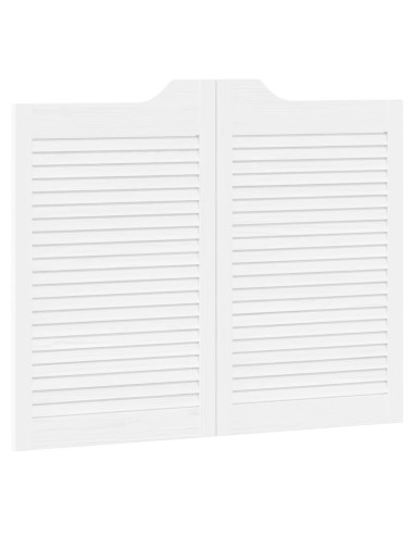Porte Swing Bianco 80 x 50 cm Legno Massello di Pino