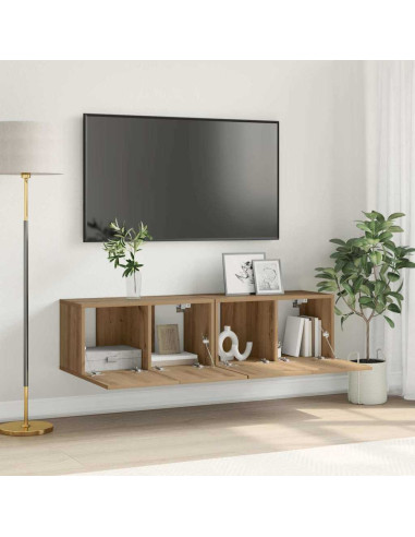 Set mobile TV 2 pcs Marrone 60 x 30 x 30 cm Legno multistrato