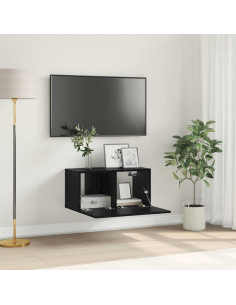Set mobile TV Nero 60 x 30 x 30 cm Legno multistrato