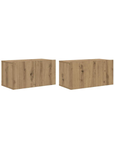 Set mobile TV 2 pcs Marrone 60 x 30 x 30 cm Legno multistrato 2