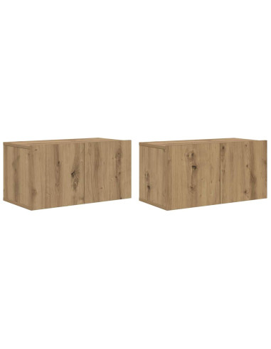 Set mobile TV 2 pcs Marrone 60 x 30 x 30 cm Legno multistrato