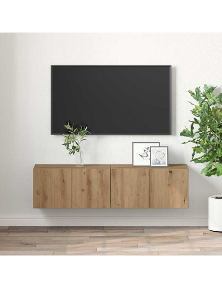 Set mobile TV 2 pcs Marrone 60 x 30 x 30 cm Legno multistrato