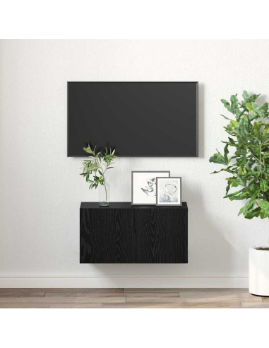 Set mobile TV Nero 60 x 30 x 30 cm Legno multistrato