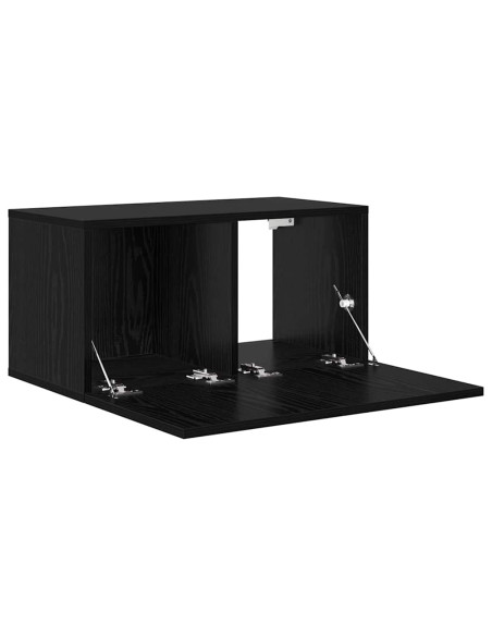 Set mobile TV 3 pcs Nero 60 x 30 x 30 cm Legno multistrato