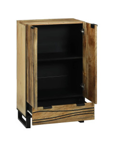 Highboard Marrone 60 x 33 x 100 cm legno massello di mango 2