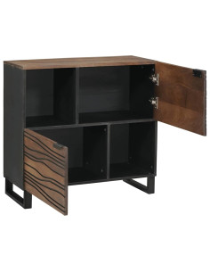 Credenza Marrone 80 x 33 x 75 cm legno massello di mango 2