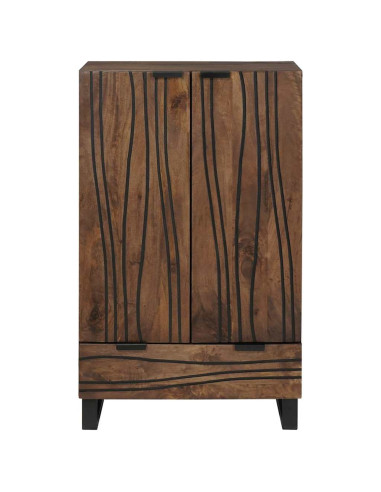 Highboard Marrone 60 x 33 x 100 cm legno massello di mango