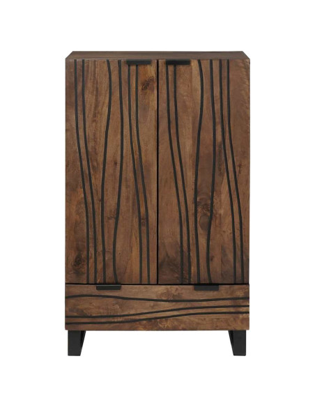 Highboard Marrone 60 x 33 x 100 cm legno massello di mango