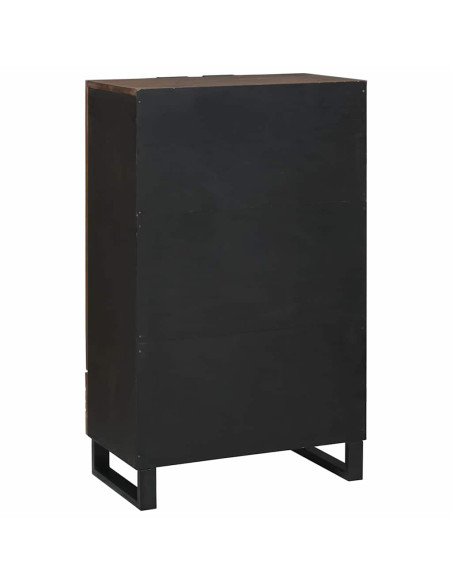 Highboard Marrone 60 x 33 x 100 cm legno massello di mango
