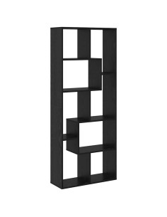 Armadio per Libri Rovere Nero 67 x 25 x 162 cm 2