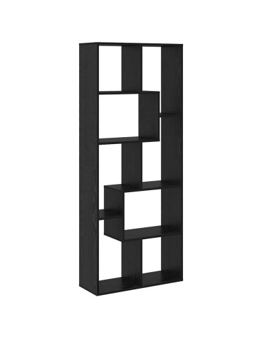 Armadio per Libri Rovere Nero 67 x 25 x 162 cm