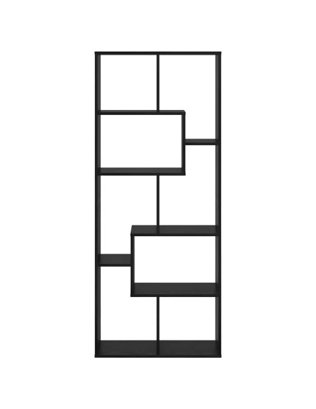 Armadio per Libri Rovere Nero 67 x 25 x 162 cm