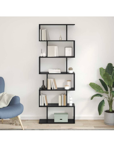 Armadio per Libri Rovere Nero 70 x 24 x 193,5 cm