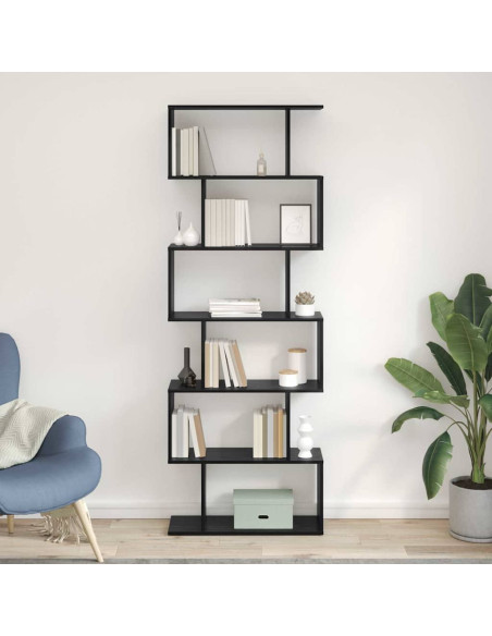 Armadio per Libri Rovere Nero 70 x 24 x 193,5 cm
