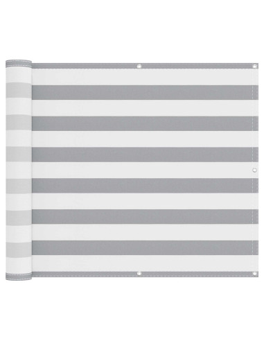 Schermo da balcone Grigio chiaro e bianco 100 x 400 cm