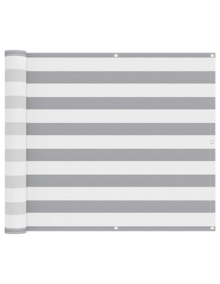 Schermo da balcone Grigio chiaro e bianco 100 x 400 cm