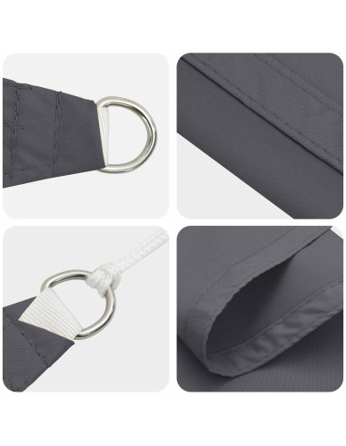 Vela da ombra solare 6 x 2 m Oxford rivestito in PU