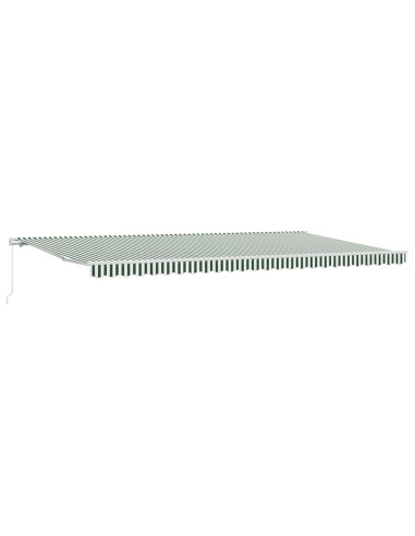 Tenda Retrattile Verde e Bianco 600 × 300 cm