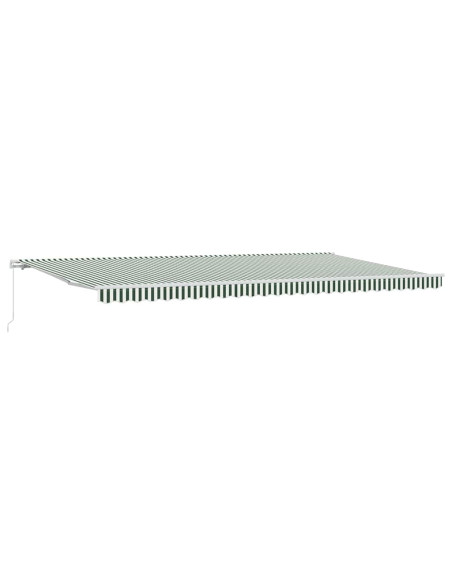 Tenda Retrattile Verde e Bianco 600 × 300 cm