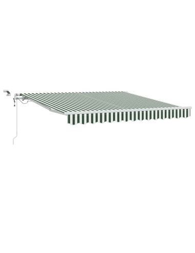 Tenda Retrattile Verde e Bianco 300 x 250 cm