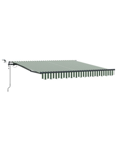 Tessuto per Tenda con Verde e Bianco 300 x 250 cm Poliestere