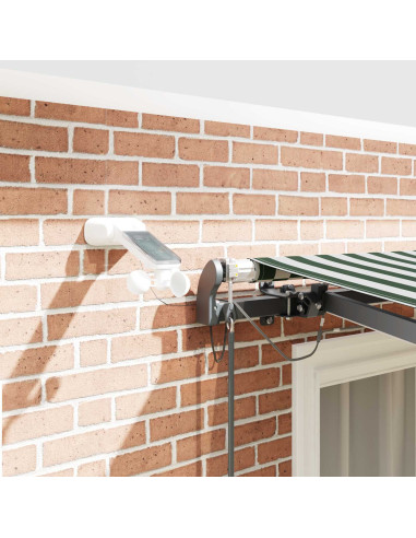Tessuto per Tenda con Verde e Bianco 300 x 250 cm Poliestere