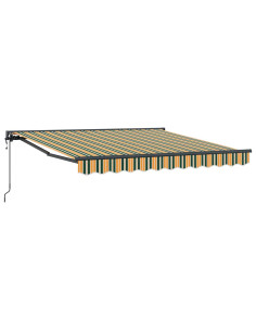 Tenda Retrattile Verde e Giallo 350 x 250 cm 2