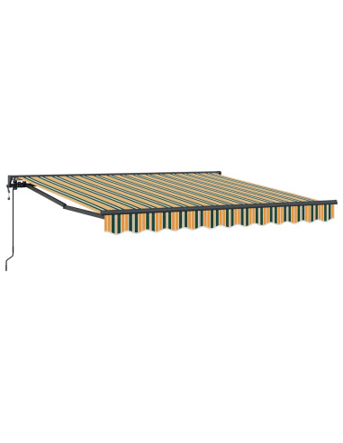 Tenda Retrattile Verde e Giallo 350 x 250 cm