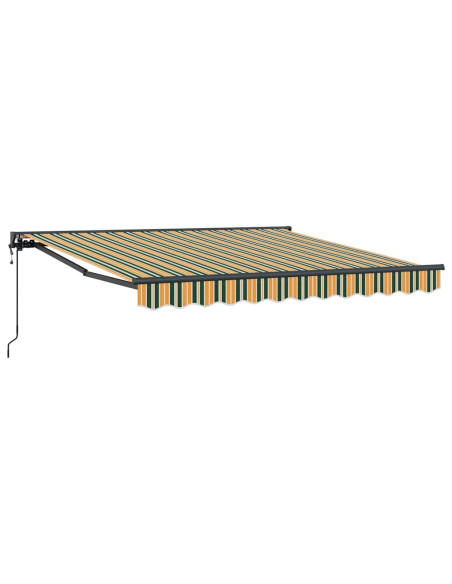 Tenda Retrattile Verde e Giallo 350 x 250 cm