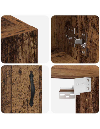 Mobiletto a muro Legno vecchio 60 x 31 x 60 cm