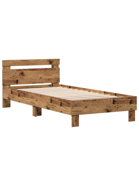 Struttura del letto con testiera Legno vecchio 203 x 95 x 70 cm