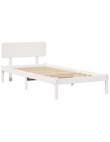 Struttura del letto Bianco 90 x 200 cm Pino massello