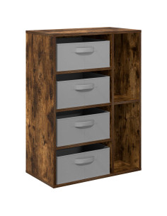 Credenza con cassetto Rovere fumé 60 x 33,5 x 84 cm 2