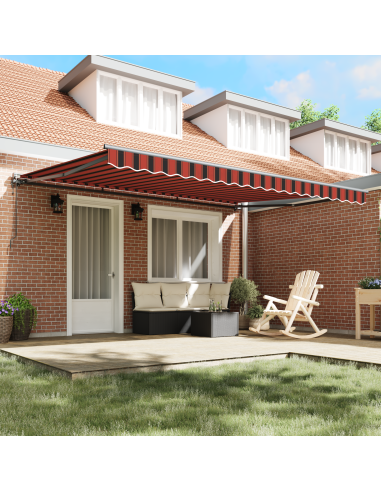 Tenda Retrattile Arancione e Nero 450 × 300 cm