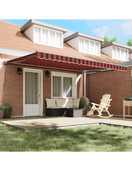 Tenda Retrattile Arancione e Nero 450 × 300 cm