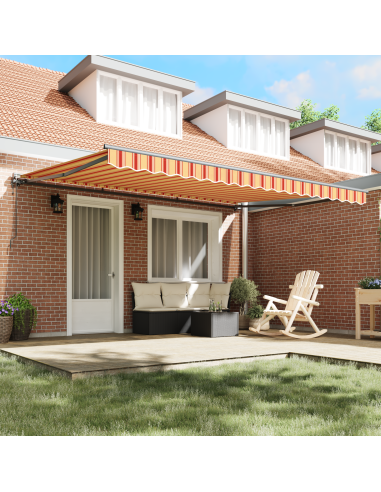 Tenda Retrattile Multicolore 450 × 300 cm Poliestere e Metallo