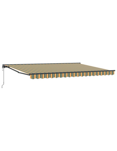 Tenda Retrattile Verde e Giallo 450 × 300 cm