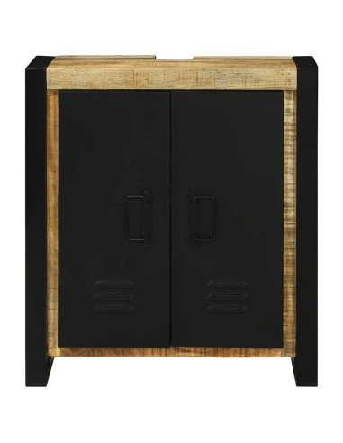 Armadio sottolavello con porta Marrone Legno di mango massello