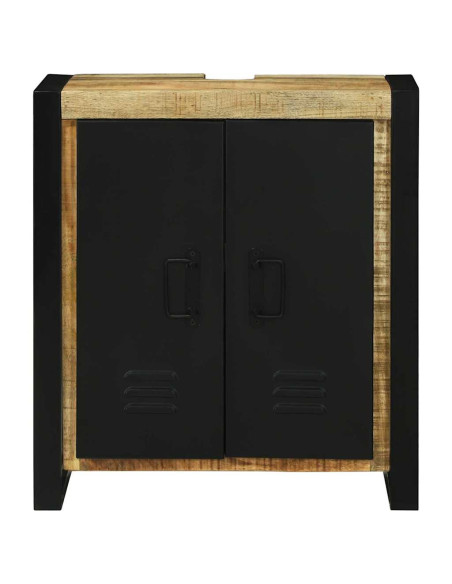 Armadio sottolavello con porta Marrone Legno di mango massello