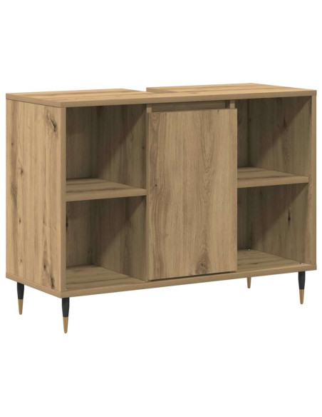 Mobile da Bagno con porta Rovere artigianale 80 x 33 x 60 cm