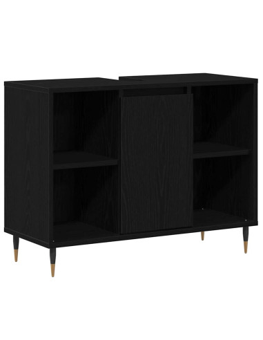 Mobile da Bagno Nero 80 x 33 x 60 cm Legno multistrato